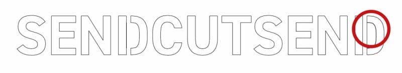 View in Outline mode to find negative space shapes