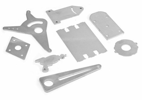 Image of 8 various laser cut 6061 T6 Aluminum parts