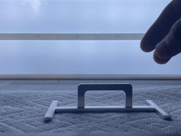 Gif of someone putting a small scale design together with t-slots.